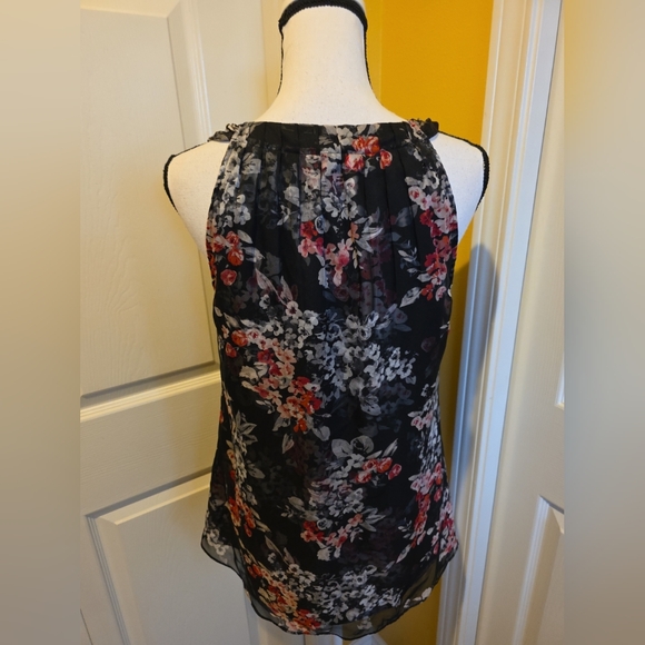 WHITE HOUSE BLACK MARKET FLORAL BLOUSE, SIZE 8 - Picture 6 of 11